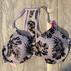 Lilac front close bra
